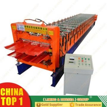 to enjoyat color steel roofing sheet double trapezoid tiles metal cold layer roll forming machine