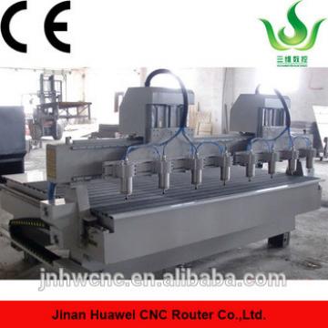 8 spindles working for mass processing wood craft engraving carving machines multi-spindles cnc machine for wood