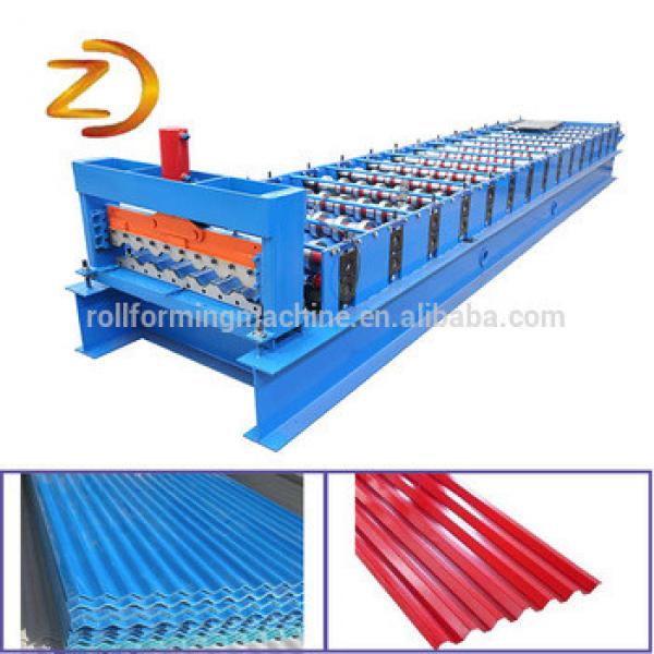 Colored Steel corrugated roof panel cold roll forming machine #1 image