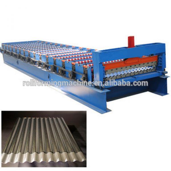 metal roofing galvanized aluminum corrugated steel sheet making machine colored steel wall roof panel cold roll forming machine #1 image