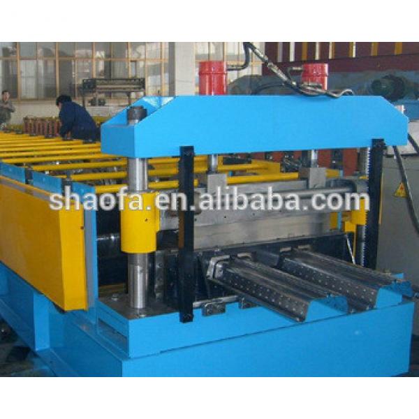 Galvanized Cold Bending Decking Floor Roll Forming Machine With PLC Control #1 image